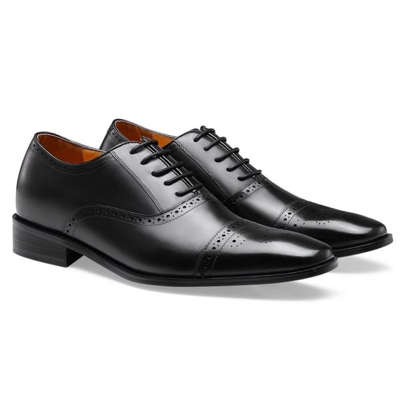 CHAMARIPA 2.76 Inches Oxfords MEN Black Elevator Dress Shoes To Make You Taller main image 5